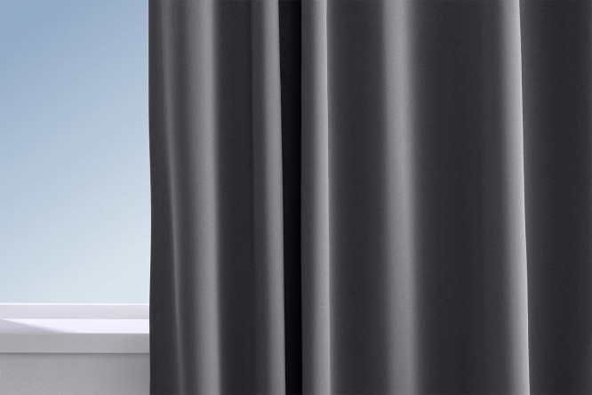 Изображение товара Штора HOFF Candy 180х300 см серый универсальное крепление