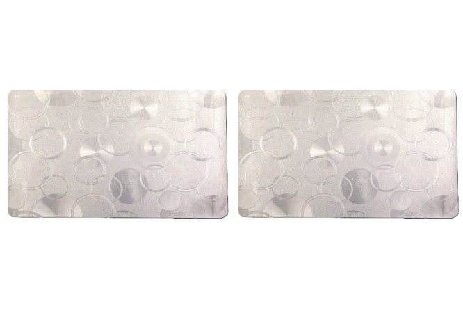 Изображение товара Набор салфеток Круги 43х0,04х28 см из ПВХ прозрачный серебристый серый