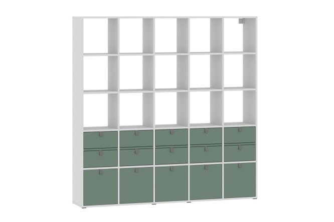 Изображение товара Стеллаж Bricks 25 секций с дверцами и задней стенкой