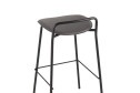 Стул барный Stool Group Mantis 46.5х82х47 см, цвет обивки тёмно-серый, ножек чёрный