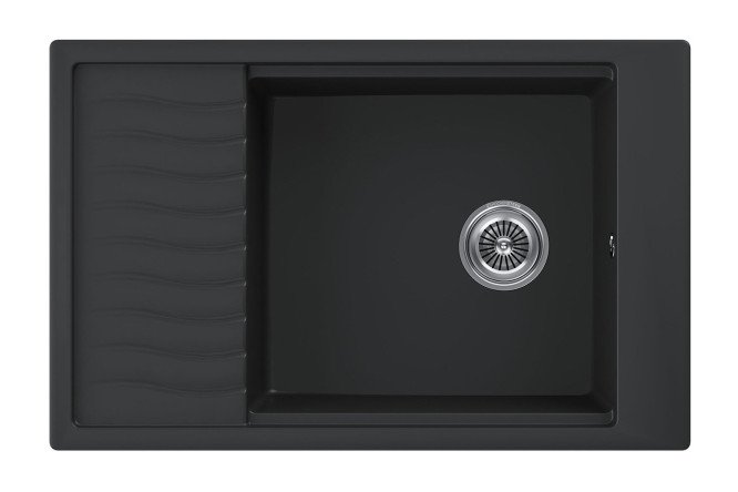 Изображение товара Мойка врезная KuchenSTERN Ku-Granit BRETT 60 111BL10 с крылом 78х50х19 см Изображение товара Мойка врезная KuchenSTERN Ku-Granit BRETT 60 111BL10 с крылом 78х50х19 см
