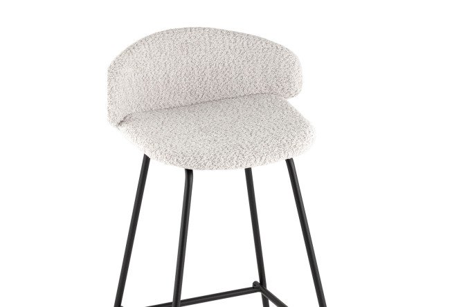 Стул барный Stool Group Нита 49х92х36 см, цвет обивки светло-серый, ножек чёрный