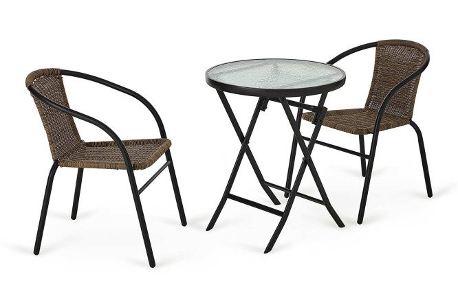 Изображение товара Садовый набор Tiffany 52x72x63,5 см черный/коричневый/прозрачный