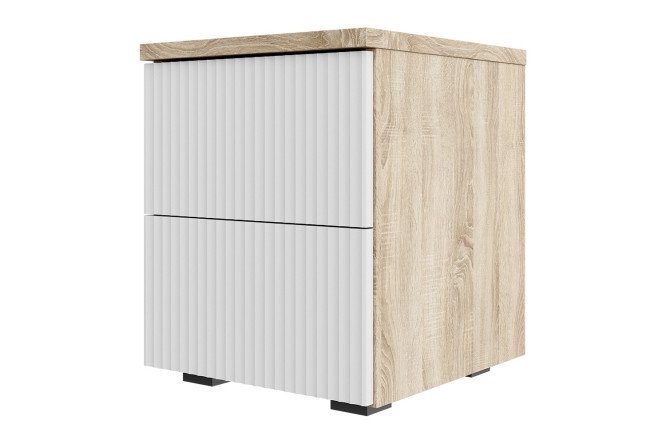 Изображение товара Тумба прикроватная Оскар Амели 37х45,8х40,7 см, дуб сонома, тальк, с push to open