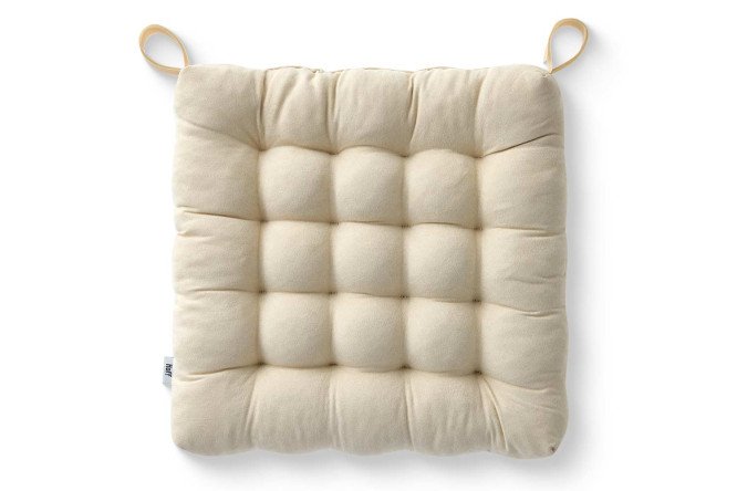 Изображение товара Подушка на стул HOFF Сит 38х38 см Кремовая с липучками