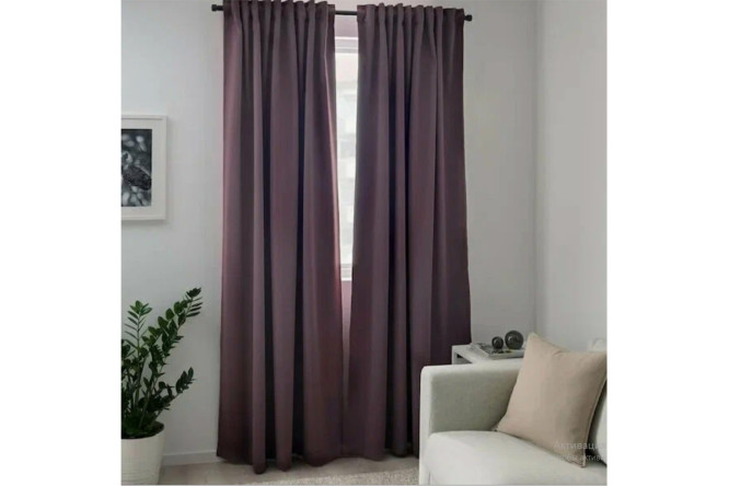 Изображение товара Штора Майли 150х300 см сиреневый цвет блэкаут
