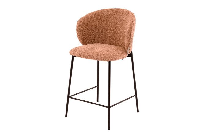 Изображение товара Стул полубарный Stool Group Блейз 58.5х96.5х56 см, цвет обивки терракотовый, ножек чёрный