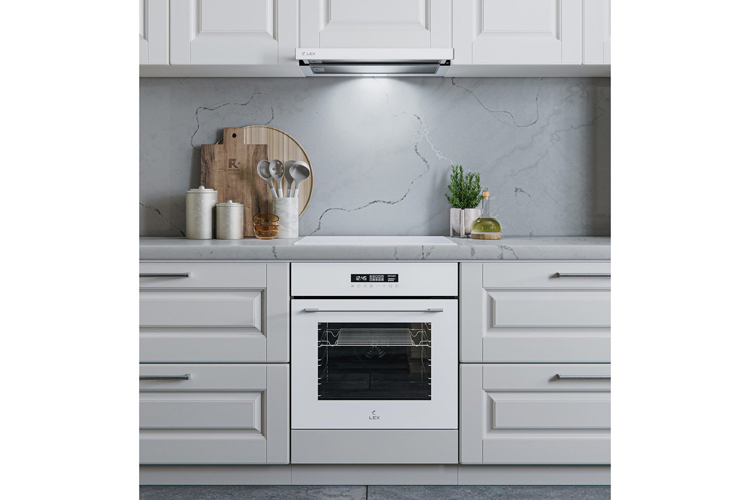 Электрический духовой шкаф LEX EDS 100 WH, белый 59.5х59.5х53 см