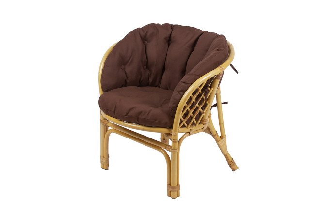 Изображение товара Кресло Багама цвет каркаса мёд, мягких элементов коричневый