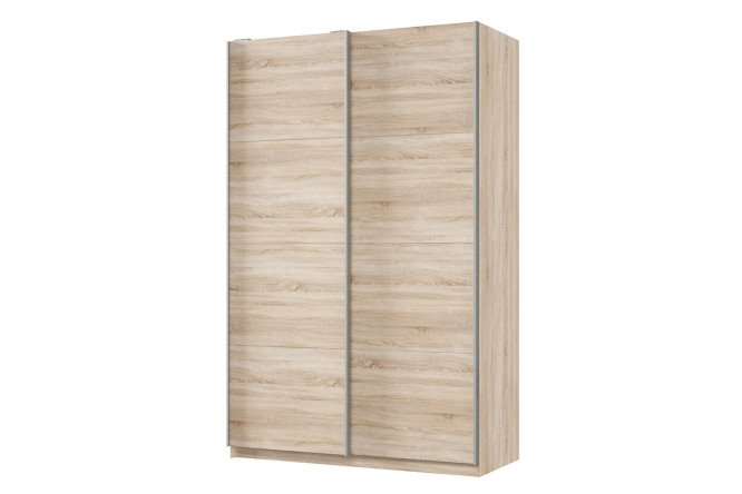 Изображение товара Шкаф-купе 2-дверный Практик 120х220х60 см дуб сонома профиль серебро