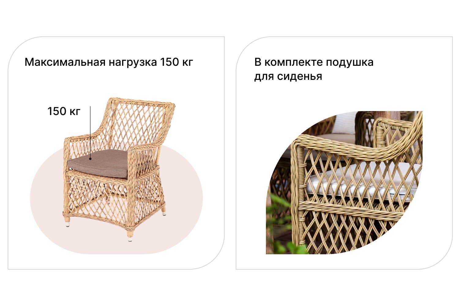 Кресло 4SiS Латте цвет каркаса тёмно-серый, отделки соломенный