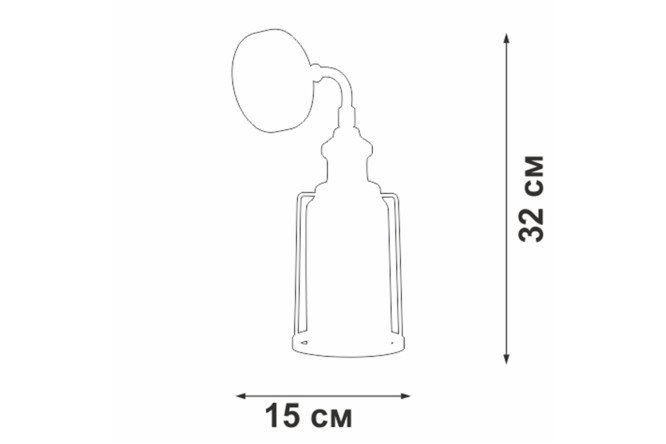 Светильник настенный VITALUCE V4827-7/1A 3 кв.м, E27