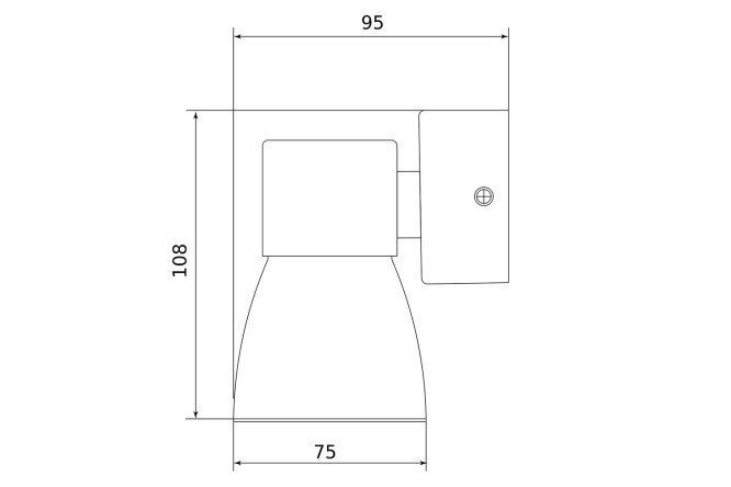 Светильник настенный ELEKTROSTANDARD Cono 1 кв.м, GU10