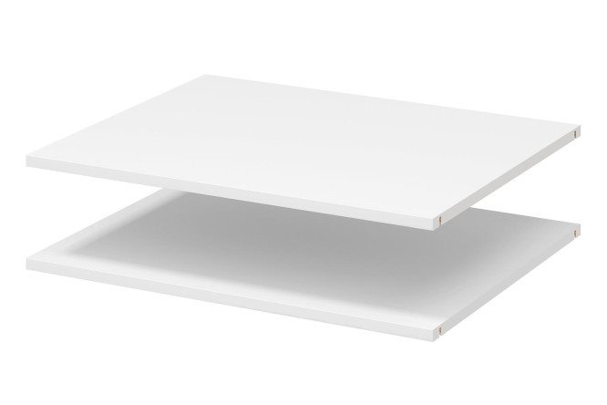 Изображение товара Комплект полок HOFF Блокс 2 шт. для каркаса шириной 75 см, глубиной 58 см, белый