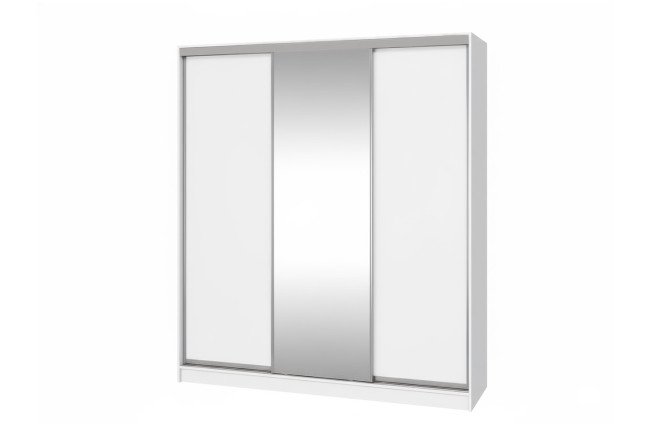 Изображение товара Шкаф-купе Home 200х229, 5 см белый с зеркалом - современный мебельный элемент