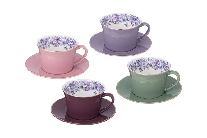 Изображение товара Чайный набор Lefard Lilac 4 перс., 8 предм., Фарфор
