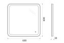 Зеркало с подсветкой BELBAGNO SPC-MAR-600-600-LED-TCH 60х60 см