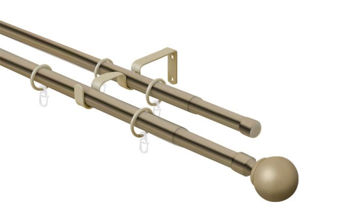 Изображение товара Карниз-телескоп двойной раздвижной ARTTEX 15.650 для штор надежный стиль