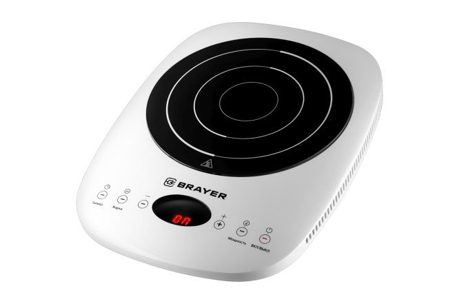 Изображение товара Индукционная плитка BRAYER BR2802 с одной конфоркой и стеклокерамической поверхностью