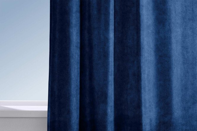Штора ESTUDI BLANCO Colette 180х280 см, 1 шт., цвет синий