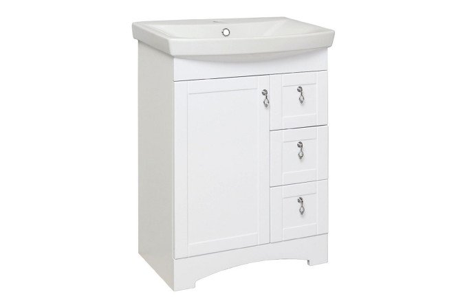 Изображение товара Тумба RUNO Мерида белая 55,4 см для ванной комнаты