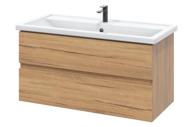 Изображение товара Подвесная тумба Sanstar Lavanti 101 см с раковиной дуб вотан