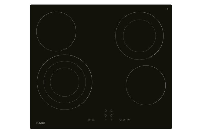 Изображение товара Электрическая панель LEX EVH 642B BL, чёрный 59 см