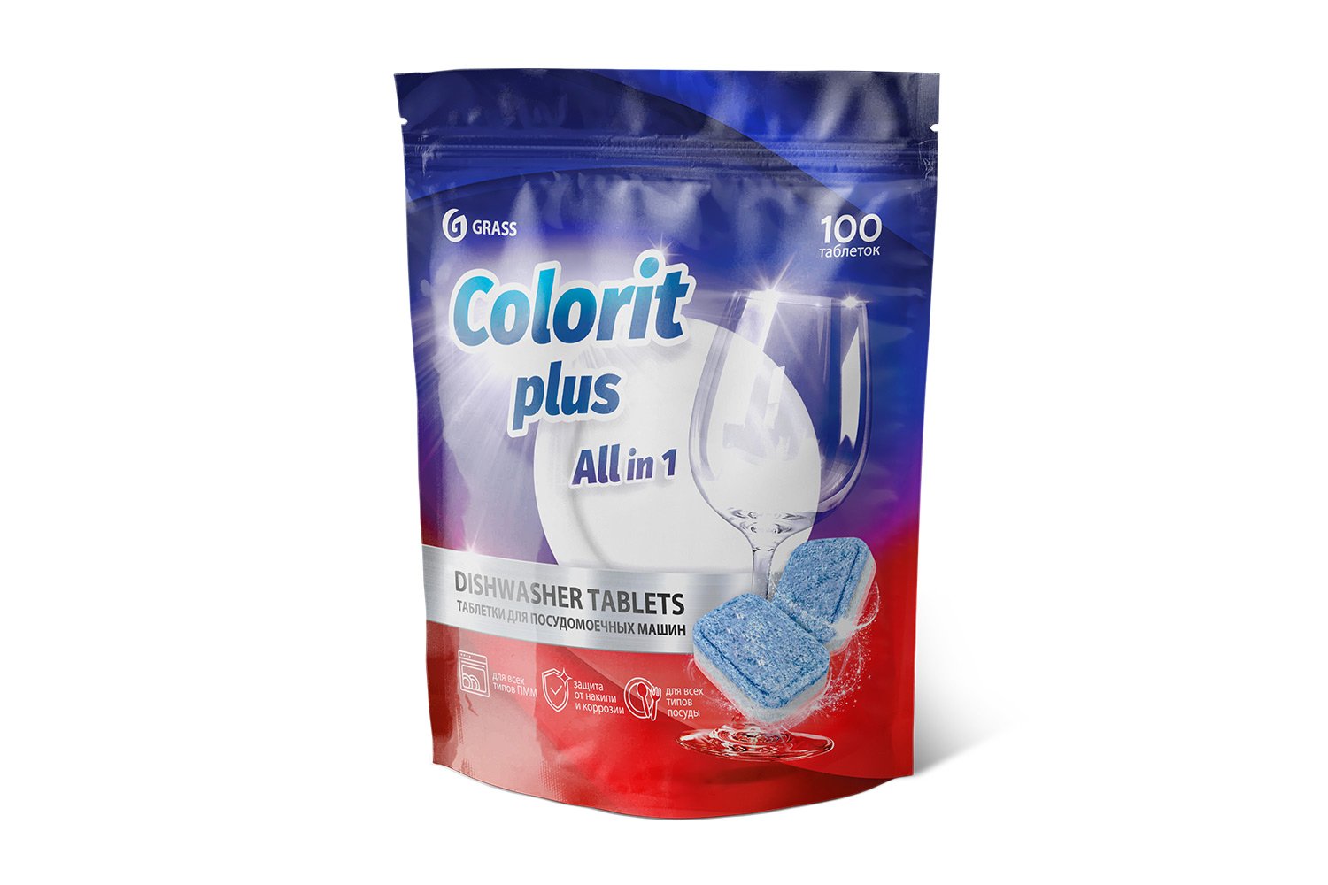 Таблетки для посудомоечных машин Colorit Plus