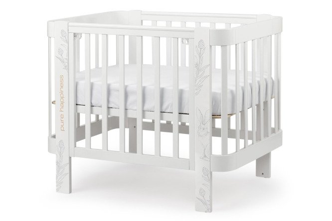 Изображение товара Кроватка-трансформер HAPPY BABY Mommy love, белый, массив бука, 20 см ножки