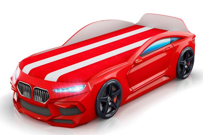 Изображение товара Кровать-машина Romeo с подъёмным механизмом 70х170 см цвет красный