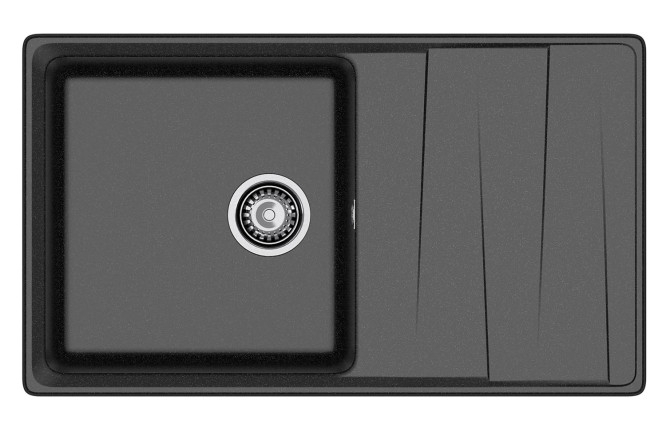 Изображение товара Врезная мойка с крылом GRANFEST Level GF-LV-860L 86х50х20 см