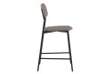 Стул барный Stool Group Mikkie 43х92х49.5 см, цвет обивки серый, ножек чёрный