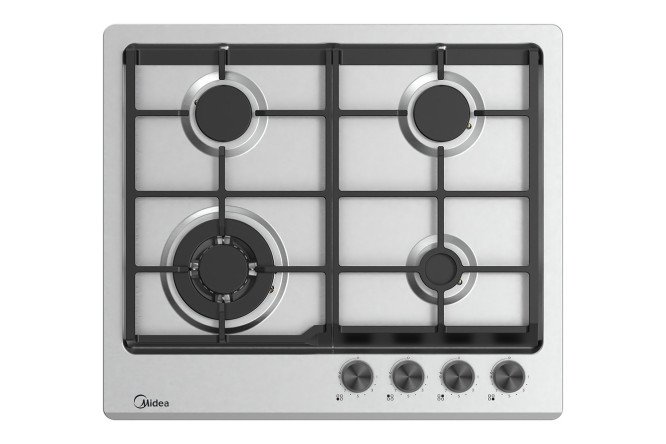Изображение товара Газовая панель MIDEA MG 697TX 59 см с 4 зонами нагрева и нержавеющей сталью