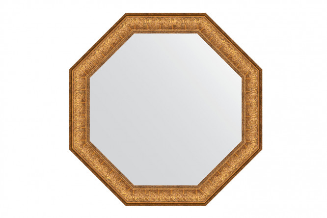 Изображение товара Зеркало настенное в багетной раме EVOFORM Octagon BY 7325, медный эльдорадо 68х68 см