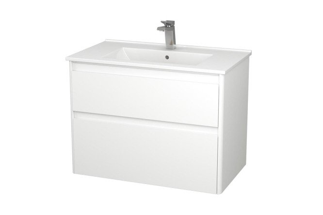 Изображение товара Подвесная тумба для ванной Aventino с 2 ящиками белый глянец 81,4 см