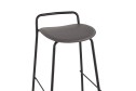 Стул барный Stool Group Mantis 46.5х82х47 см, цвет обивки тёмно-серый, ножек чёрный