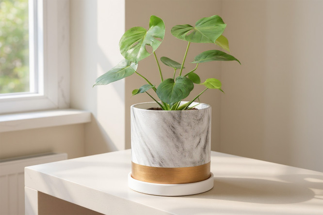 Горшок с блюдцем Mandarin decor Альба 16х16 см