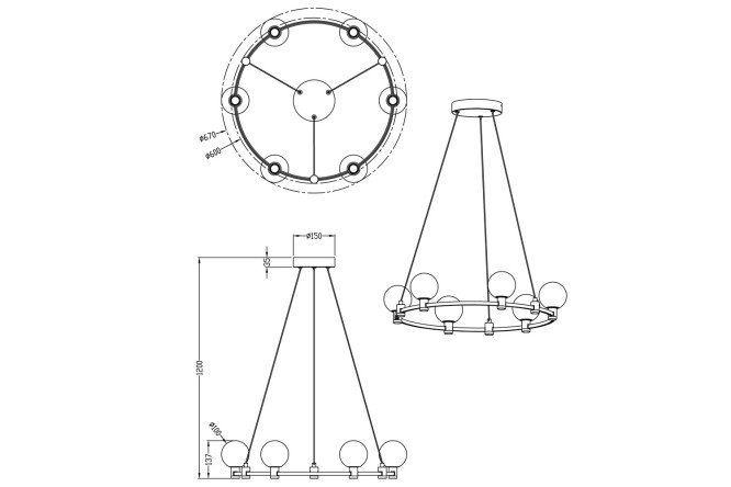 Светильник подвесной LED FREYA FR4005PL 10 кв.м., LED, 60 см