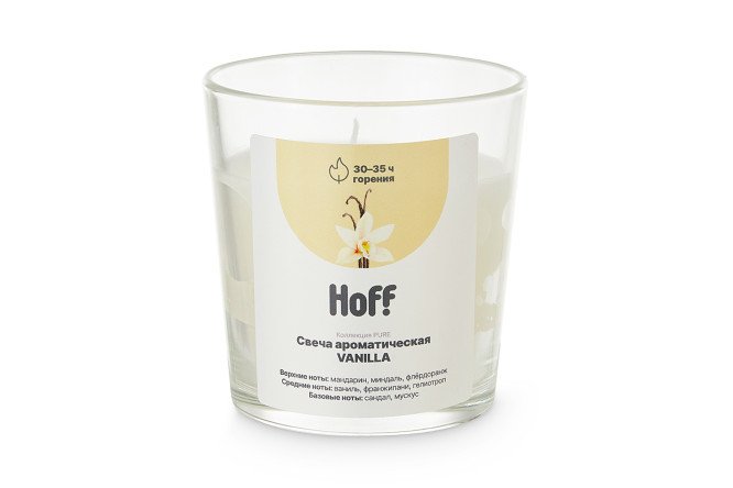 Изображение товара Свеча HOFF Pure vanilla 8 см - ароматическая декоративная свеча