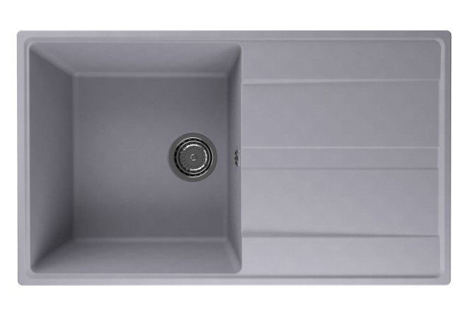 Изображение товара Врезная кухонная мойка Prima с крылом 85х50х22 см кварцевый композит