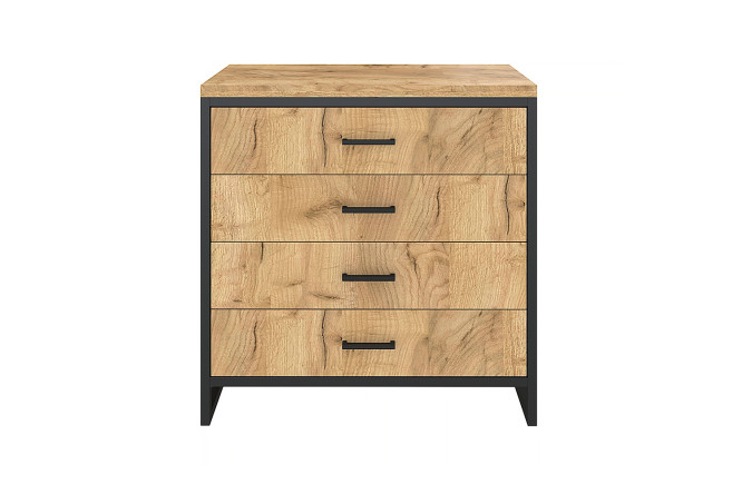 Изображение товара Комод Лофт с 4 ящиками стильный и прочный для современного интерьера