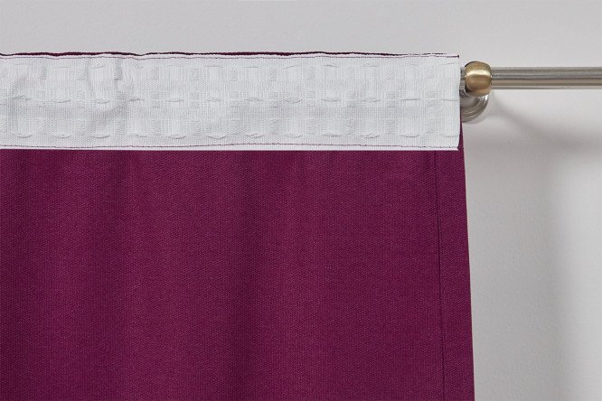 Штора на ленте MICASA Лоретте (Lorette) 200х280 см, 1 шт., цвет пурпурный
