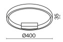 Светильник потолочный LED Modern Rim 12 кв.м., 40x3.5x40 см, LED