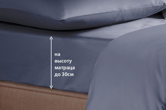 Простыня на резинке EDELSON Tencel Тенсель 90х200 см