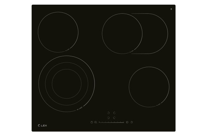 Изображение товара Электрическая стеклокерамическая панель LEX EVH 642D BL, 59 см, 4 зоны