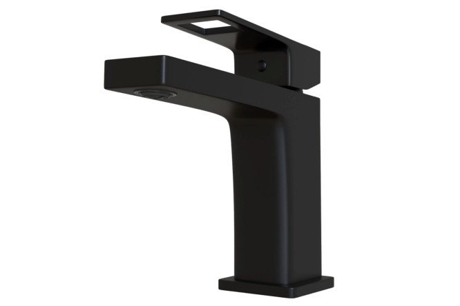 Изображение товара Современный чёрный смеситель для раковины MIXLINE Solo Black ML34-04