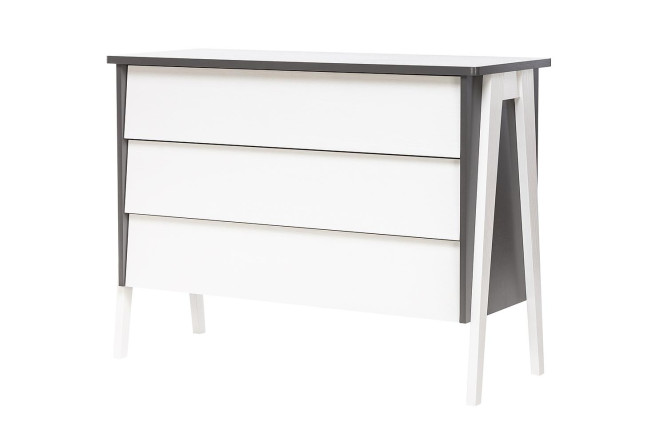 Изображение товара Комод Мелисса с 3 ящиками и современным дизайном белого цвета