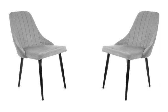 Изображение товара Комплект стульев Милан 46х89х44 см современный дизайн из сталь и вельвет