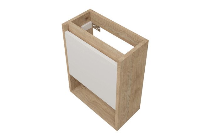 Изображение товара Тумба подвесная TEYMI Nura 37 T60535 35.7 см, цвет каркаса дуб, фасада белый