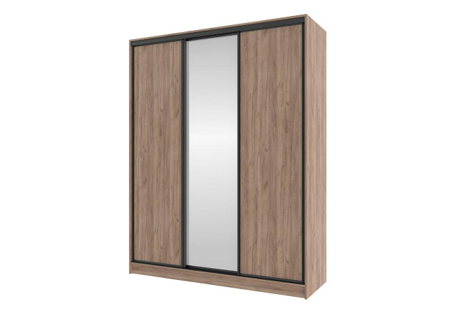 Изображение товара Шкаф-купе Home 180х229,5 см, дуб табачный с зеркалом и тремя дверями